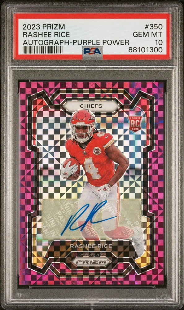 2023 Panini Prizm 350 Rashee Rice Autograph-purple Power PSA 10