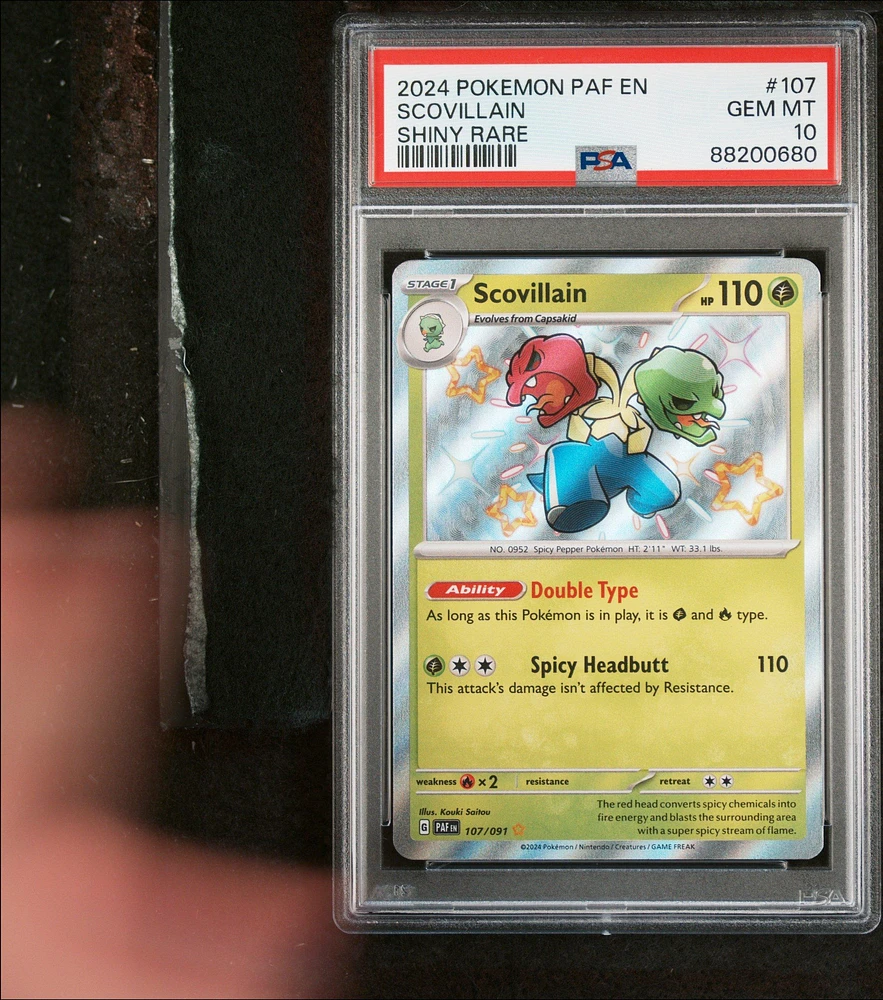 2024 Pokemon Paf En-paldean Fates 107 Scovillain Shiny Rare PSA 10