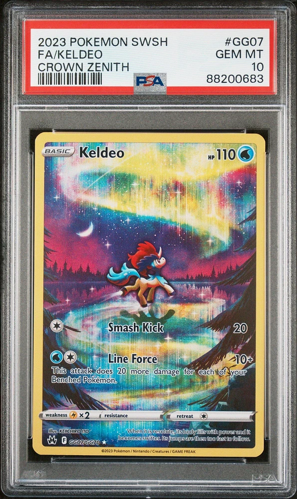 2023 Pokemon Sword And Shield Crown Zenith Gg07 Fa/keldeo PSA 10