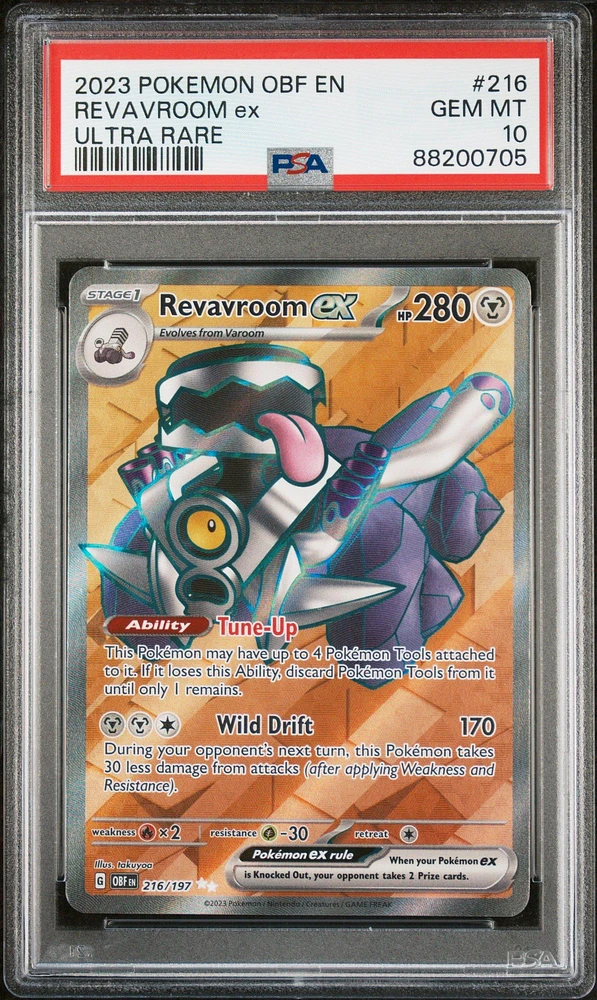 2023 Pokemon Obf En-obsidian Flames 216 Revavroom Ex PSA 10