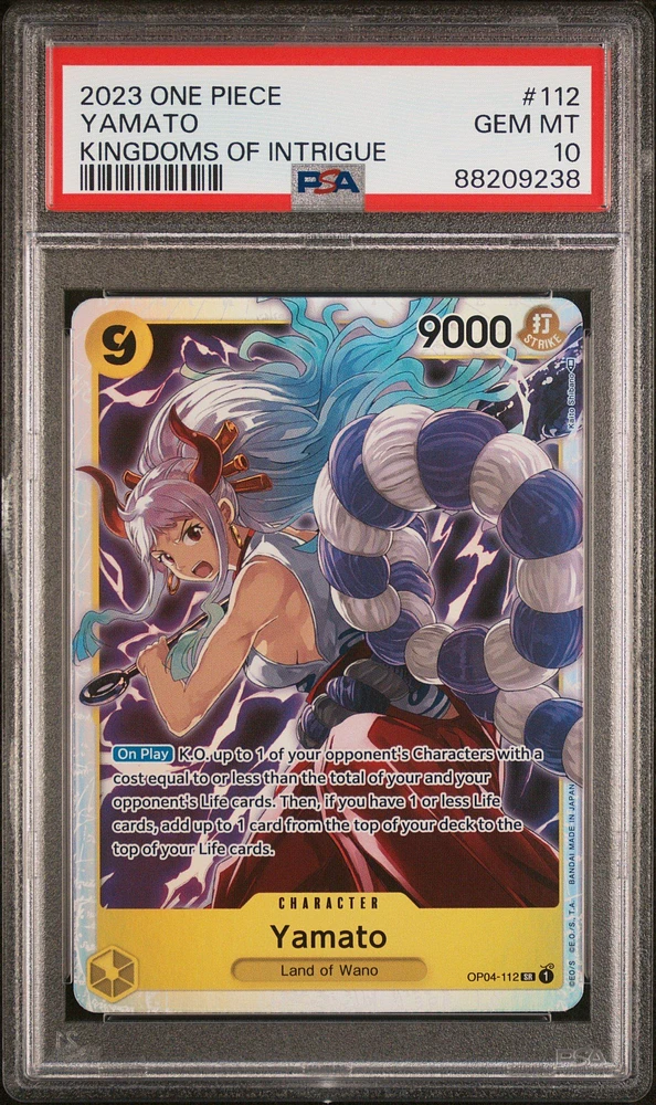 2023 One Piece Kingdoms Of Intrigue 112 Yamato PSA 10