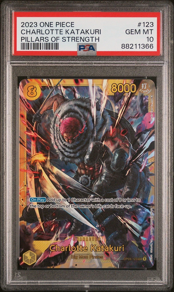 2023 One Piece Pillars Of Strength 123 Charlotte Katakuri PSA 10