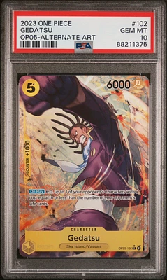 2023 One Piece Awakening Of The New Era 102 Gedatsu Alternate Art PSA 10