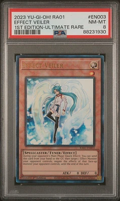 2023 Yu-gi-oh! Ra01-25th Anniversary Rarity Collection En003 Effect Veiler 1st Edition-ultimate Rare PSA 8