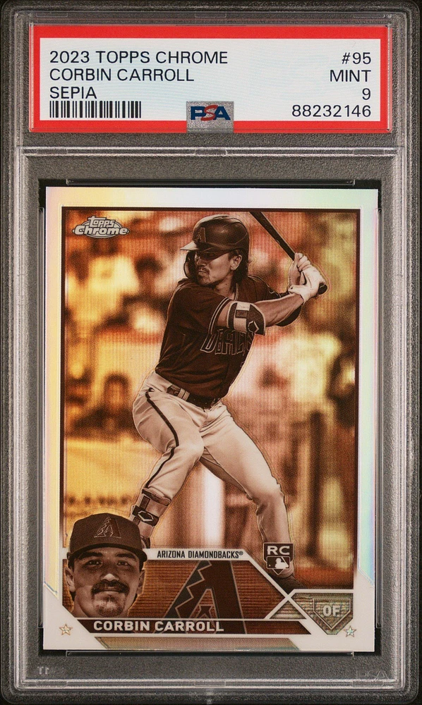 2023 Topps Chrome 95 Corbin Carroll PSA