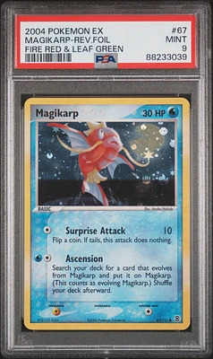 2004 Pokemon Ex Fire Red & Leaf Green 67 Magikarp-reverse Foil PSA 9