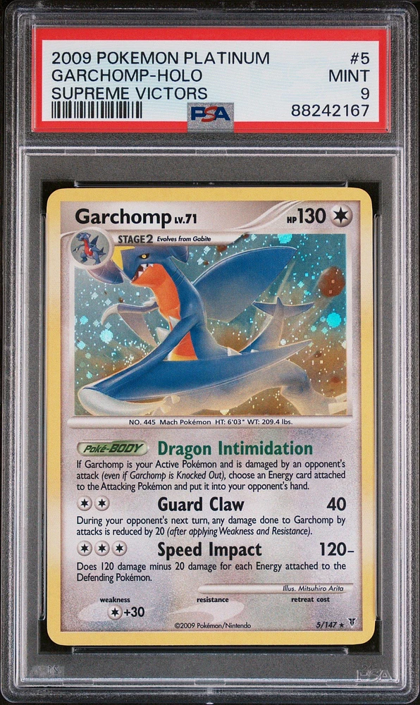 2009 Pokemon Platinum Supreme Victors 5 Garchomp-holo PSA 9
