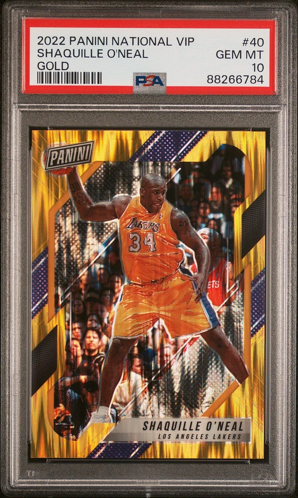 2022 Panini National Vip 40 Shaquille O'neal Gold PSA 10