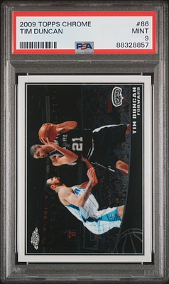 2009 Topps Chrome 86 Tim Duncan PSA 9