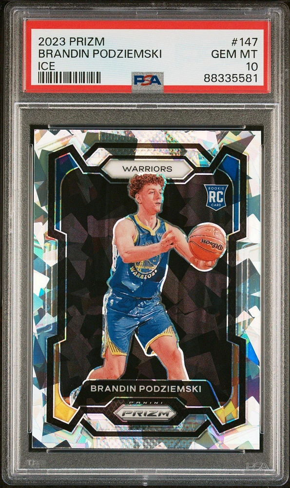 2023 Panini Prizm 147 Brandin Podziemski Ice PSA 10