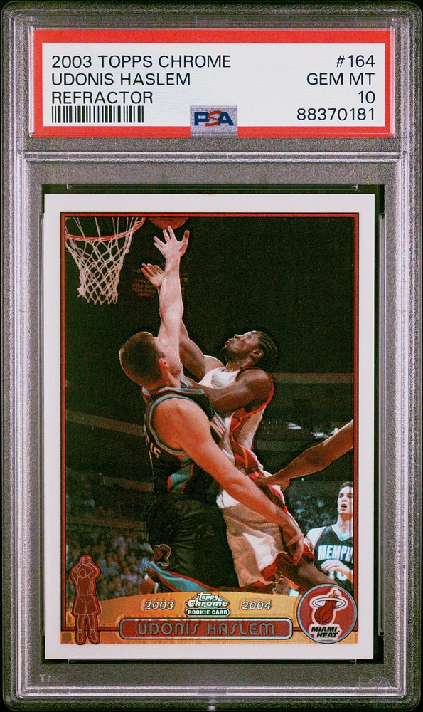 2003 Topps Chrome 164 Udonis Haslem Refractor PSA 10