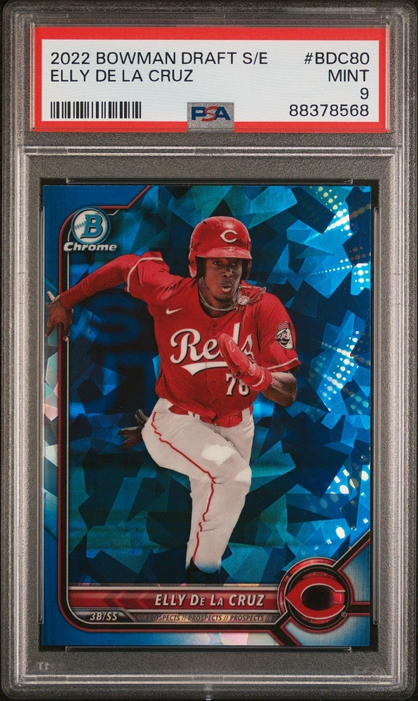 2022 Bowman Draft Chrome Sapphire Edition Bdc80 Elly De La Cruz PSA 9