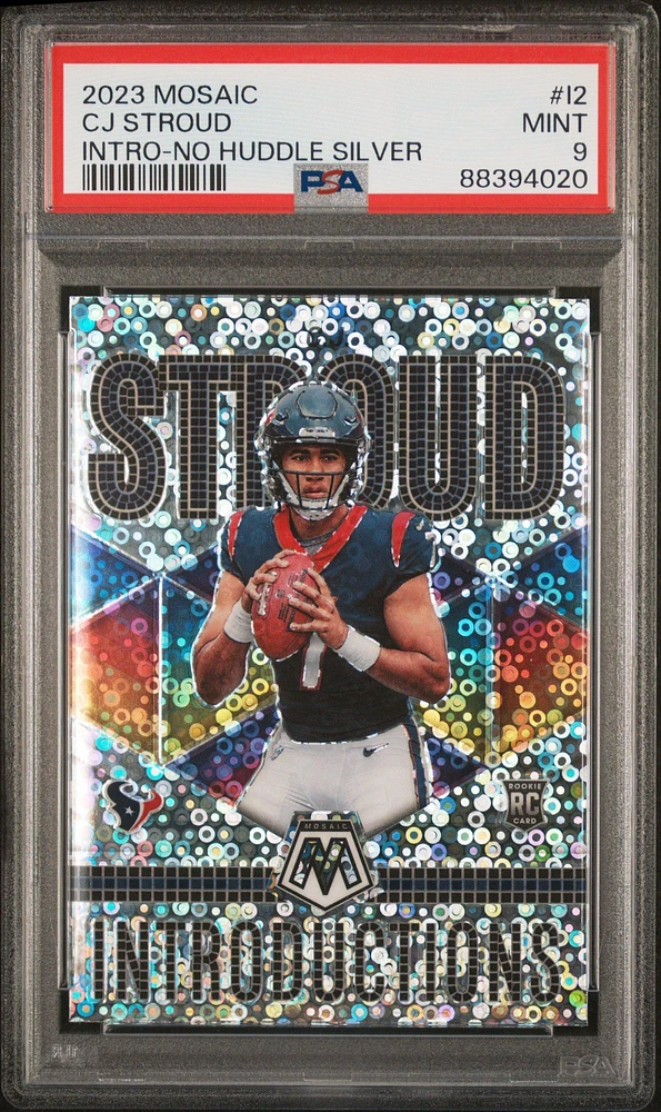 2023 Panini Mosaic Introductions I2 Cj Stroud No Huddle Silver PSA