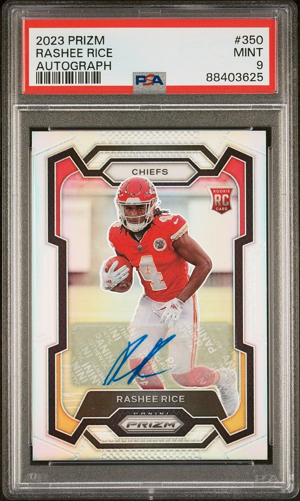 2023 Panini Prizm 350 Rashee Rice Autograph PSA 9