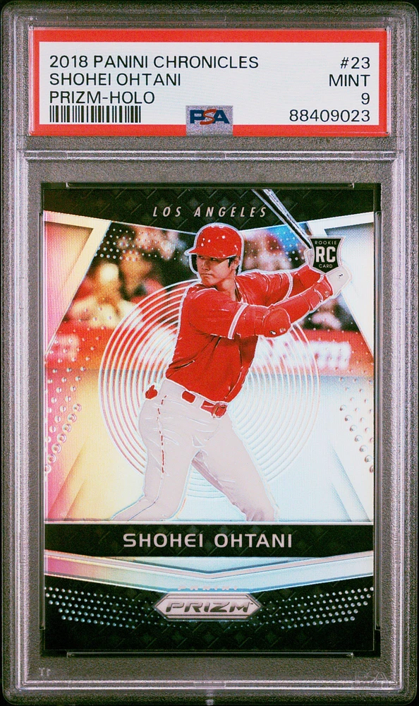 2018 Panini Chronicles Prizm 23 Shohei Ohtani Holo PSA 9