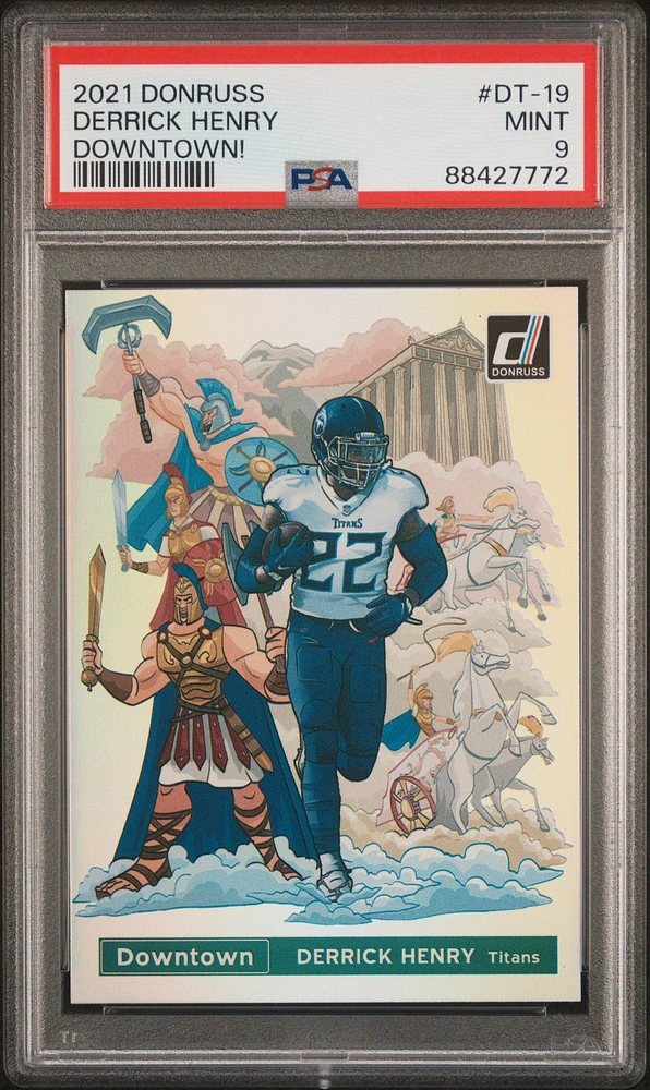 2021 Panini Donruss Downtown Dt-19 Derrick Henry PSA 9