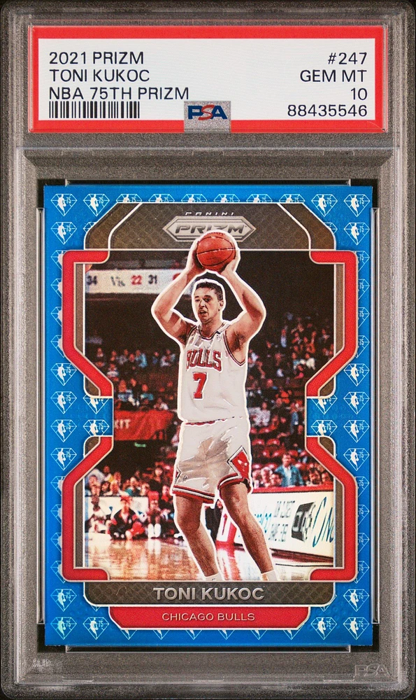 2021 Panini Prizm 247 Toni Kukoc Nba 75th Prizm PSA 10