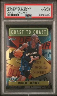 2002 Topps Chrome Coast To Coast Cc8 Michael Jordan PSA 10