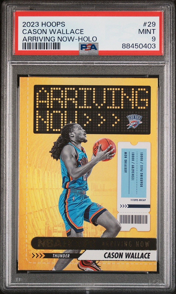 2023 Panini Nba Hoops Arriving Now 29 Cason Wallace Holo PSA 9