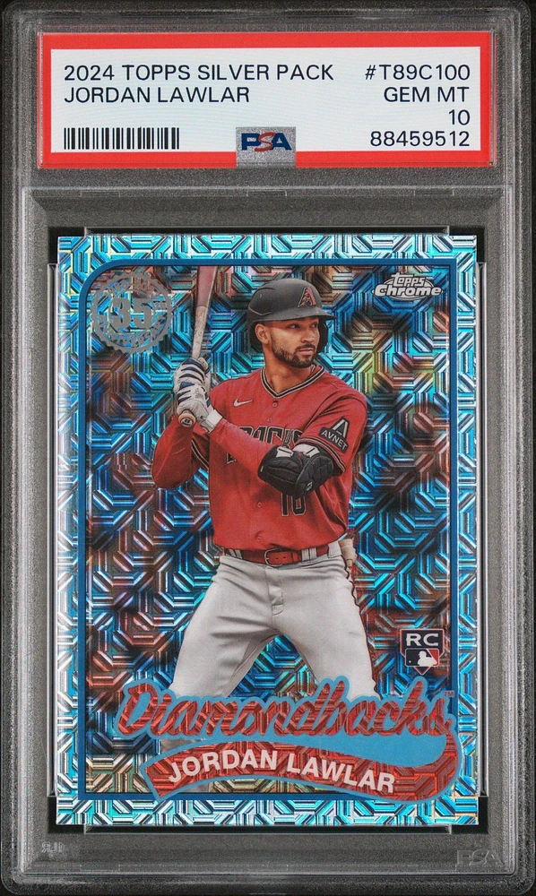 2024 Topps Silver Pack 1989 Chrome Promo T89c100 Jordan Lawlar PSA 10