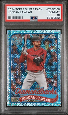 2024 Topps Silver Pack 1989 Chrome Promo T89c100 Jordan Lawlar PSA 10