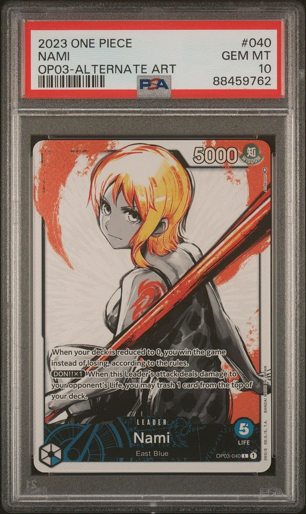 2023 One Piece Pillars Of Strength 040 Nami Alternate Art PSA 10