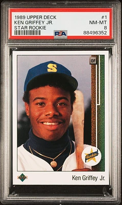 1989 Upper Deck 1 Ken Griffey Jr. PSA 8