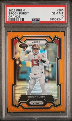 2023 Panini Prizm 266 Brock Purdy Orange Prizm PSA 10