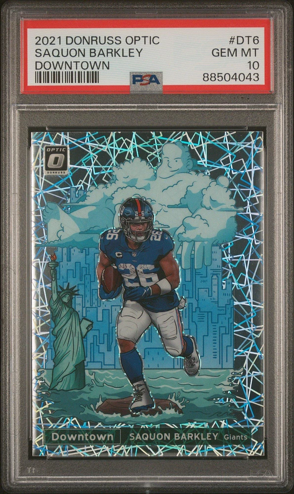2021 Panini Donruss Optic Downtown Dt6 Saquon Barkley PSA 10