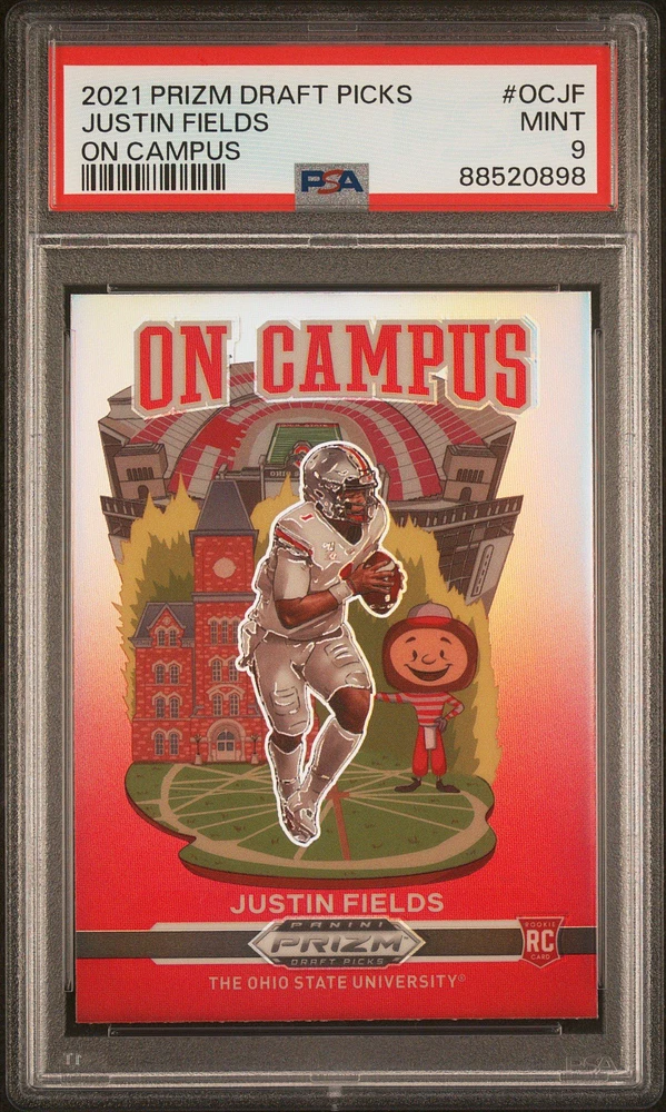 2021 Panini Prizm Draft Picks On Campus Ocjf Justin Fields PSA 9