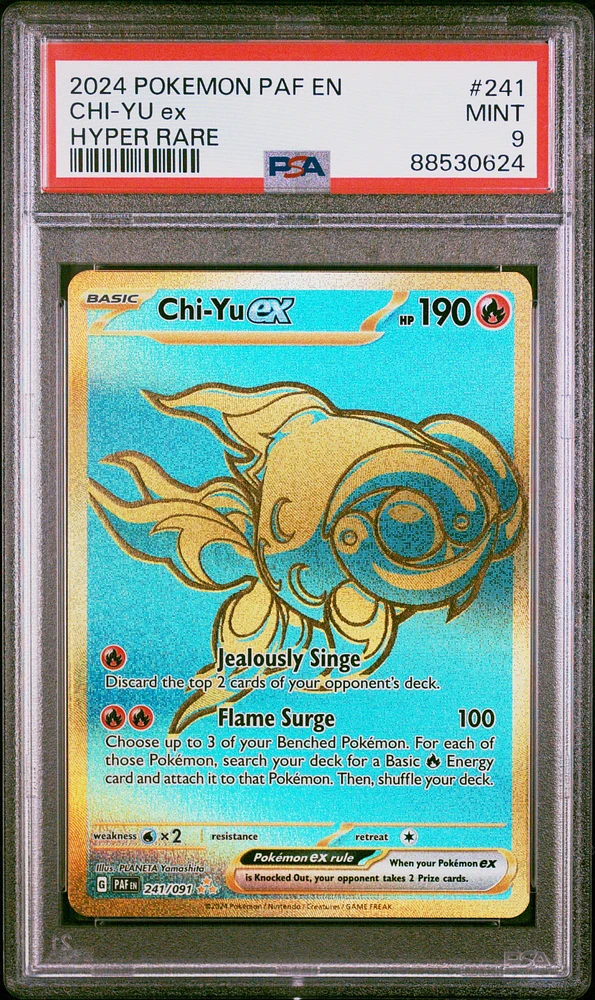 2024 Pokemon Paf En-paldean Fates 241 Chi-yu Ex Hyper Rare PSA