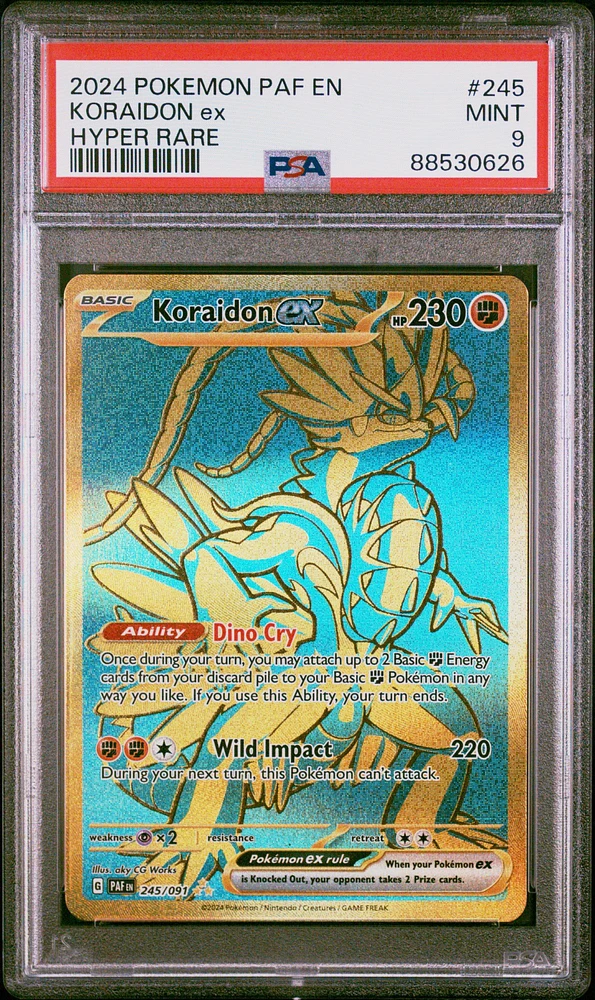 2024 Pokemon Paf En-paldean Fates 245 Koraidon Ex PSA 9
