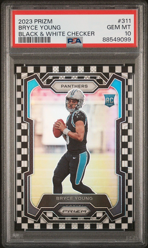 2023 Panini Prizm 311 Bryce Young Black & White Checker PSA 10