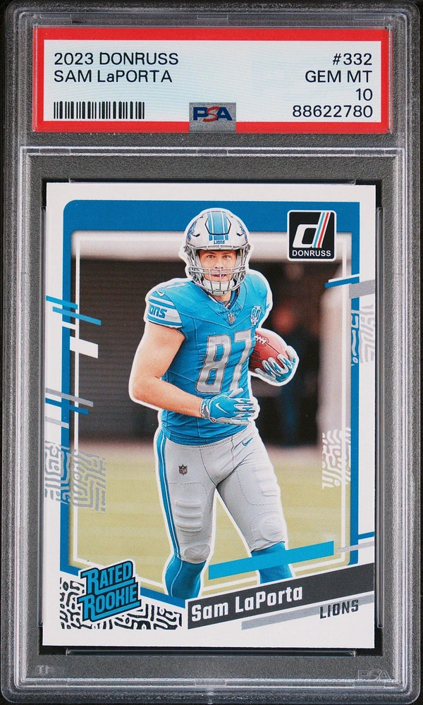 2023 Panini Donruss 332 Sam Laporta PSA 10
