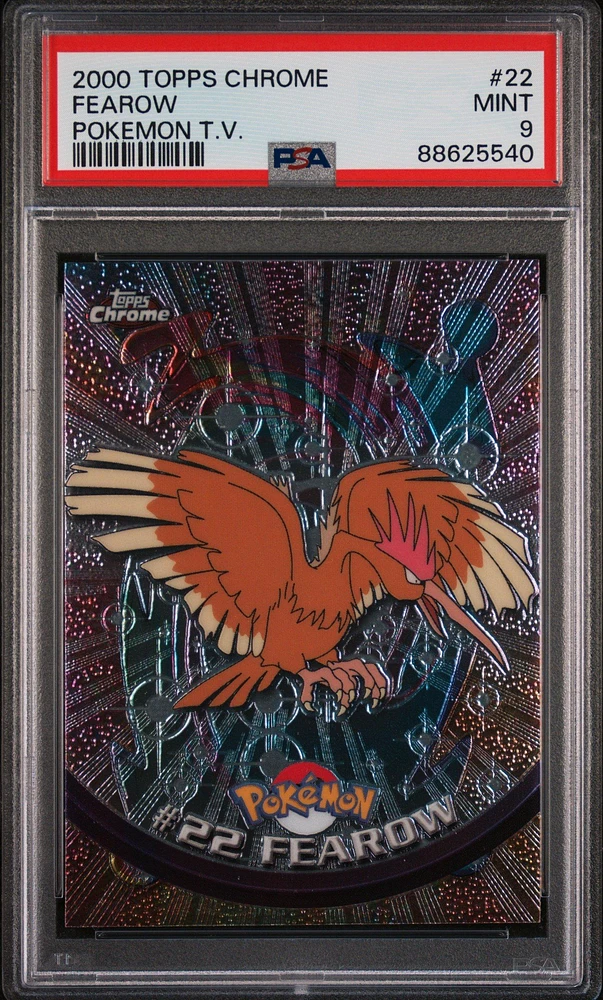 2000 Topps Chrome Pokemon T.v. 22 Fearow PSA 9
