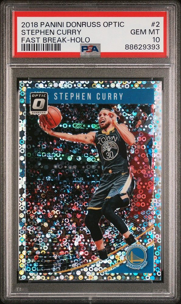 2018 Panini Donruss Optic 2 Stephen Curry Fast Break-holo PSA 10