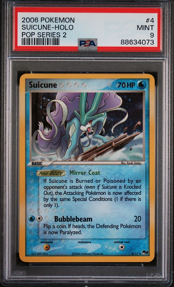 2006 Pokemon Pop Series 2 4 Suicune PSA