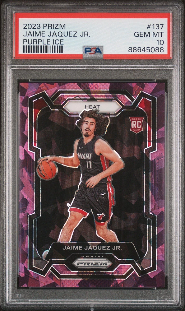 2023 Panini Prizm 137 Jaime Jaquez Jr. Purple Ice PSA 10