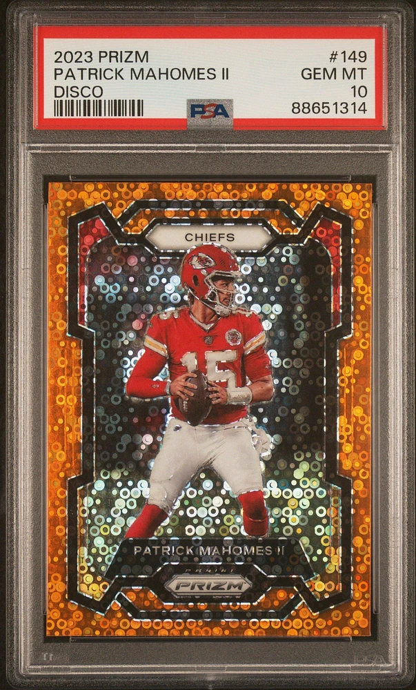 2023 Panini Prizm 149 Patrick Mahomes Ii Disco Prizm PSA
