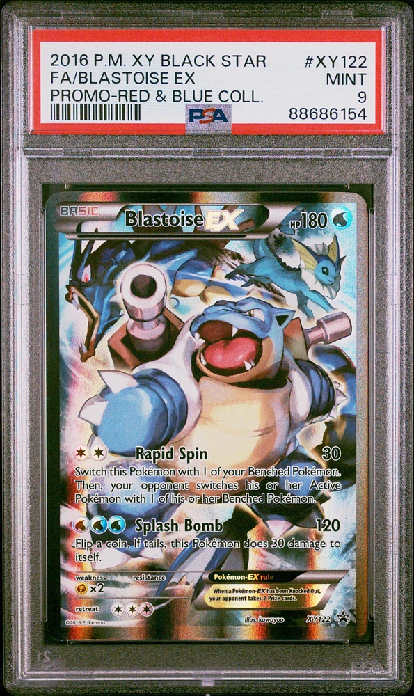 2016 Pokemon Xy Black Star Promo Xy122 Fa/blastoise Ex PSA 9