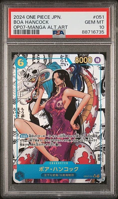 2024 One Piece Japanese 500 Years In The Future 051 Boa Hancock Manga Alternate Art PSA 10