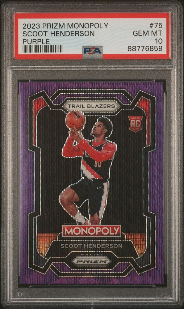 2023 Panini Prizm Monopoly 75 Scoot Henderson PSA 10