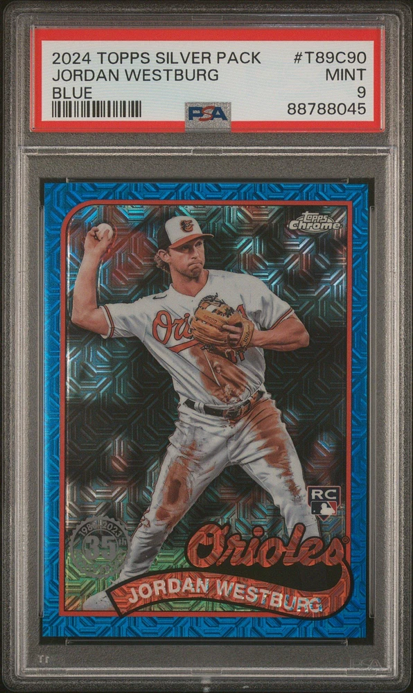 2024 Topps Silver Pack 1989 Chrome Promo T89c90 Jordan Westburg PSA 9