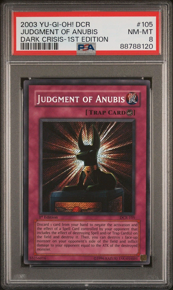 2003 Yu-gi-oh! Dcr-dark Crisis 105 Judgment Of Anubis 1st Edition PSA