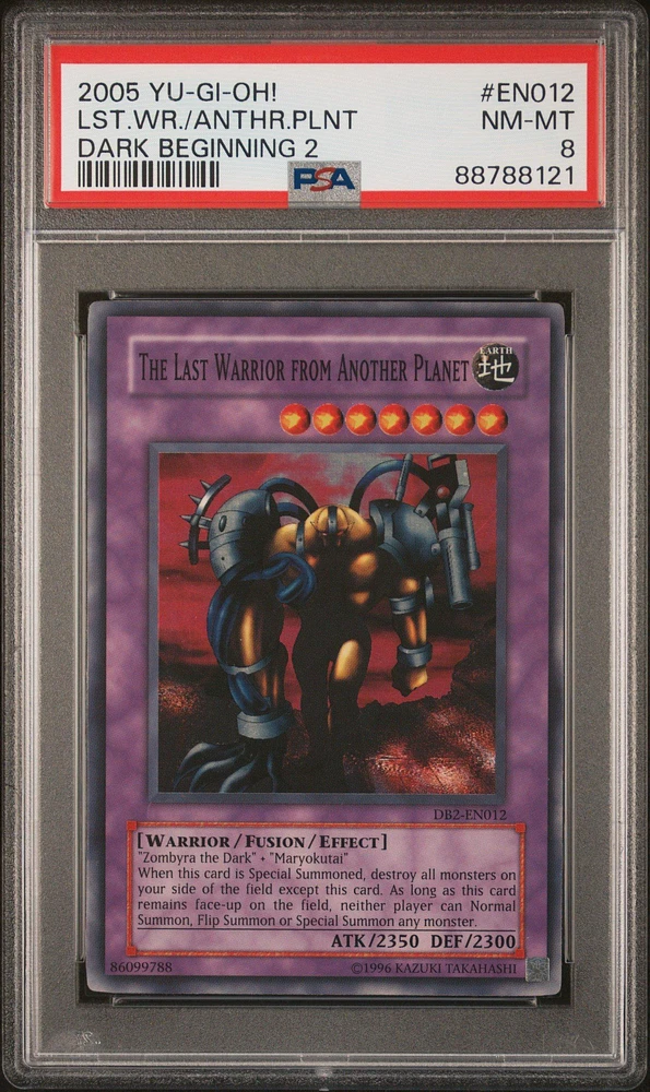 2005 Yu-gi-oh! Dark Beginning 2 En012 The Last Warrior From Another Planet PSA 8