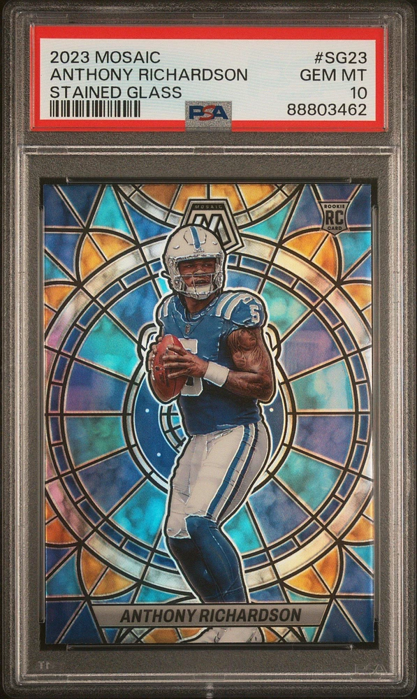 2023 Panini Mosaic Stained Glass Sg23 Anthony Richardson PSA 10