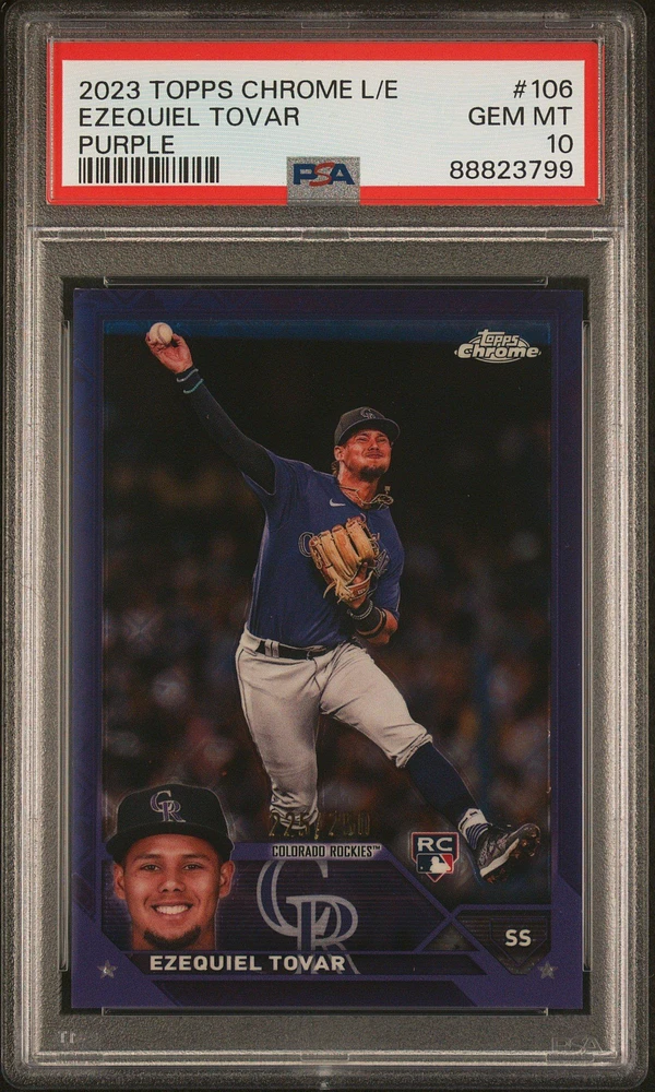 2023 Topps Chrome Logofractor Edition 106 Ezequiel Tovar PSA 10