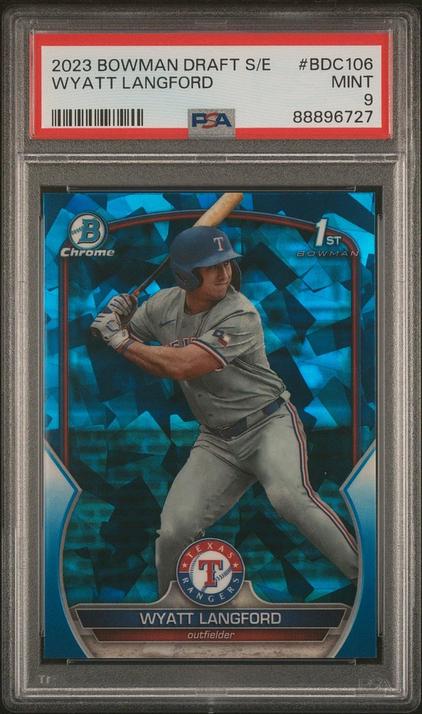 2023 Bowman Draft Sapphire Edition Bdc106 Wyatt Langford PSA 9