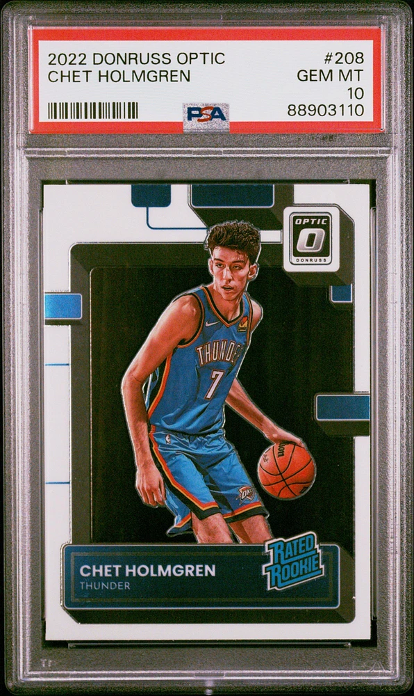 2022 Panini Donruss Optic 208 Chet Holmgren PSA 10