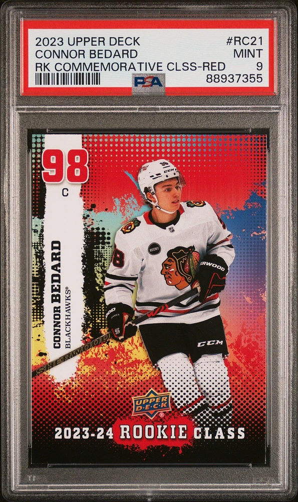 2023 Upper Deck Rookie Commemorative Class Rc21 Connor Bedard PSA 9